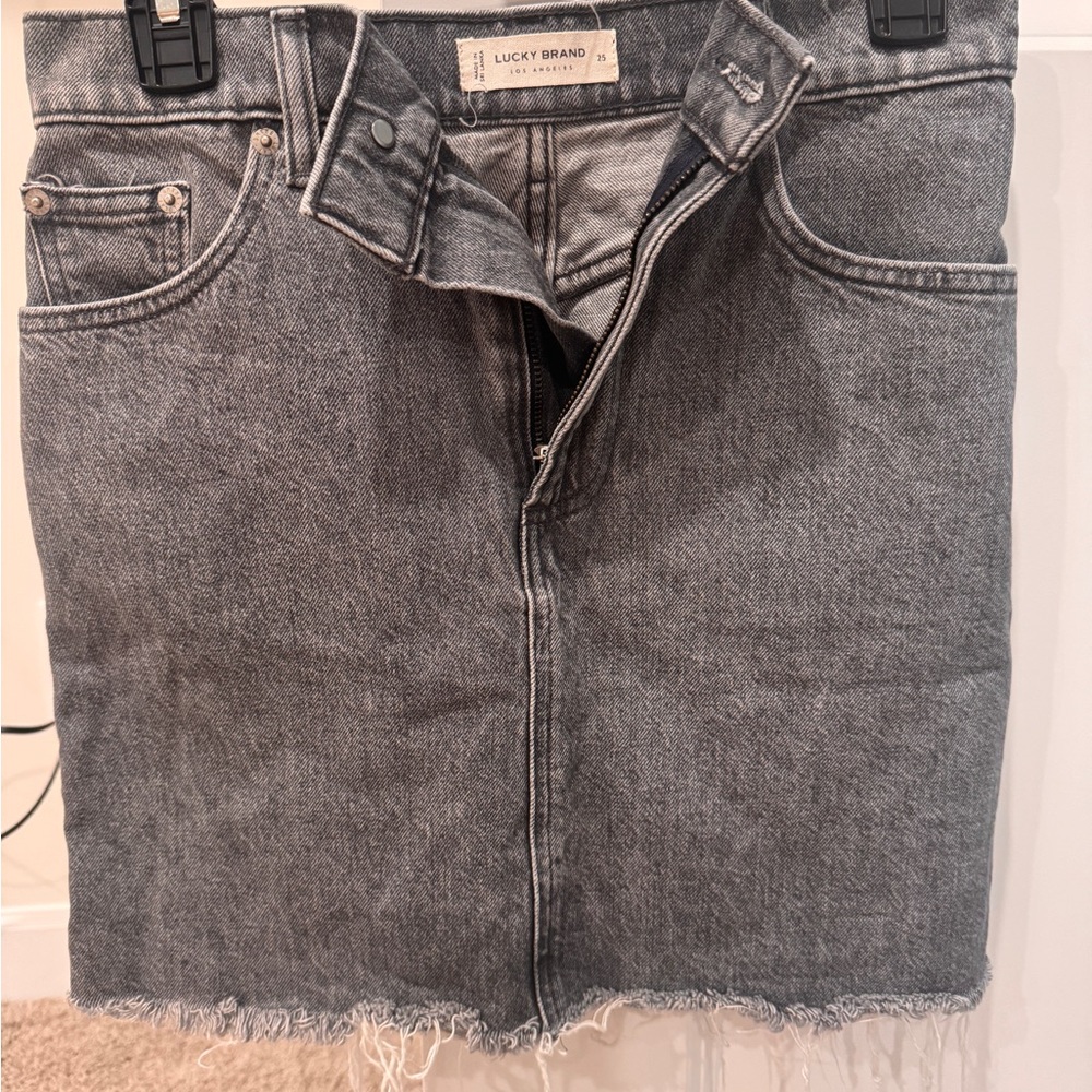 Lucky Brand Charcoal Denim Skirt